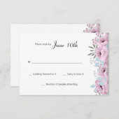 Voor altijd in de Kaarten van de Liefde RSVP (Voorkant / Achterkant)