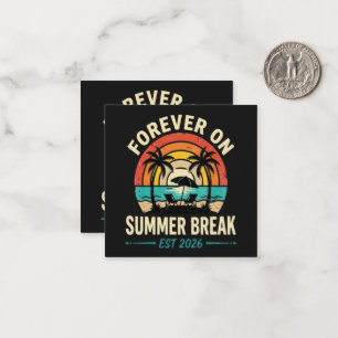 Voor altijd in de zomervakantie vintage zonsonderg notitiekaartje