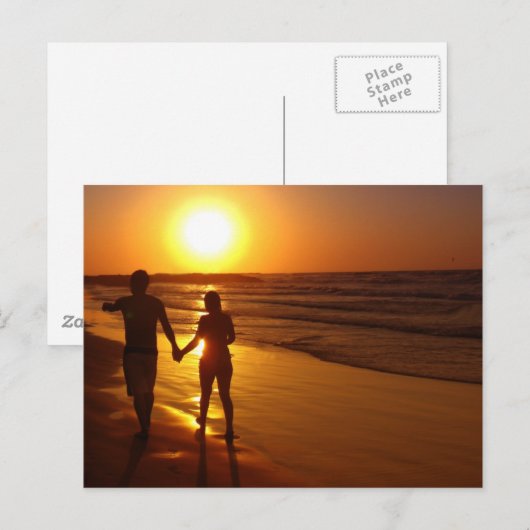 Voor altijd, in de zonsondergang briefkaart (Voorkant / Achterkant)