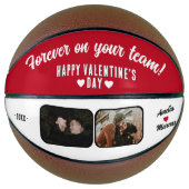Voor altijd in je team Happy Valentijns's 2 Foto Basketbal (Voorkant)