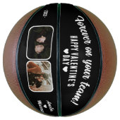 Voor altijd in je team Happy Valentijns's 2 Foto Basketbal (Verticaal)