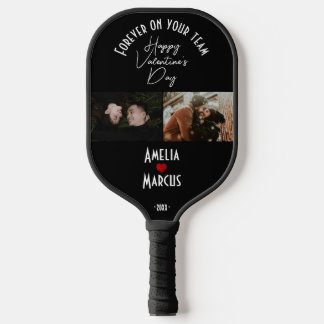 Voor altijd in je team Valentijnsdag 2 foto's Pickleball Paddle