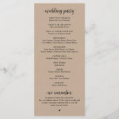 Voor altijd in liefde, Modern Wedding Ceremonie, k Programmakaart (Achterkant)