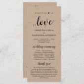 Voor altijd in liefde, Modern Wedding Ceremonie, k Programmakaart (Voorkant / Achterkant)