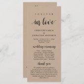Voor altijd in liefde, Modern Wedding Ceremonie, k Programmakaart (Voorkant / Achterkant)