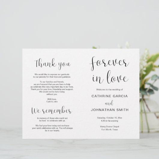 Voor altijd in liefde, Modern Wedding Foldable Pro (Staand voorkant)
