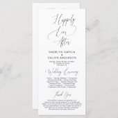 Voor altijd in liefde, moderne huwelijksceremonie programmakaart (Voorkant / Achterkant)