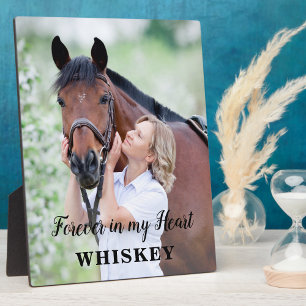 Voor altijd in mijn Hart Aangepaste Paard Foto Her Fotoplaat