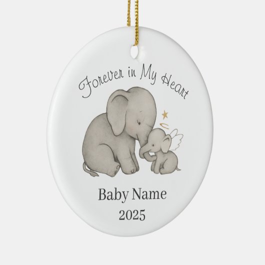 Voor altijd in mijn hart Baby verlies Ornament (Rechts)