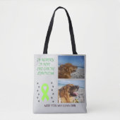 Voor altijd in mijn hart bewustzijnstribut tote bag (Voorkant)