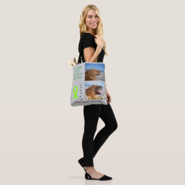 Voor altijd in mijn hart bewustzijnstribut tote bag