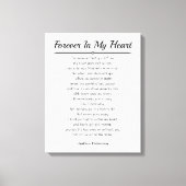 Voor altijd in mijn hart canvas afdruk (Voorkant)