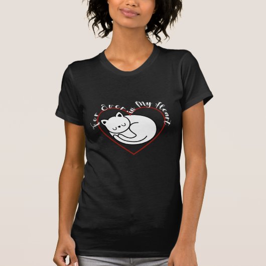 Voor altijd in mijn hart een kat t-shirt (Voorkant)