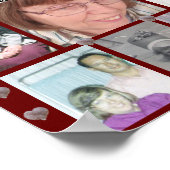 Voor altijd in mijn hart foto-collage harten rood poster (Hoek)