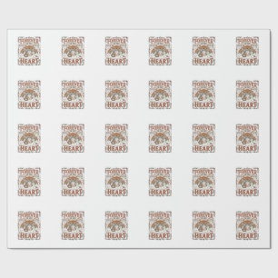 Voor altijd in mijn hart kat herdenking regenboog cadeaupapier