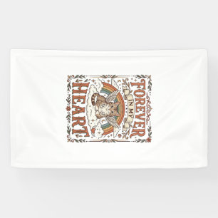 Voor altijd in mijn hart kat herdenking regenboog  spandoek