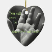 Voor altijd in mijn hart keramisch ornament (Rechts)