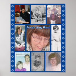 Voor altijd in mijn hart Negen Foto Memorial Poste Poster