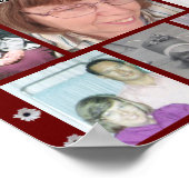 Voor altijd in mijn hart Negen Foto Rode Margriet Poster (Hoek)