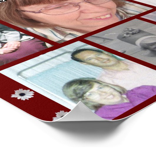 Voor altijd in mijn hart Negen Foto Rode Margriet Poster (Hoek)