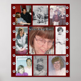 Voor altijd in mijn hart Negen Foto Rode Margriet Poster