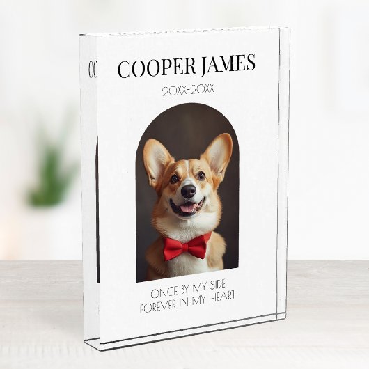 Voor altijd in mijn hart Pet Loss Memorial Keepsak Fotoblokken