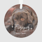Voor altijd in mijn hart - schildert Pet Dog 2 Fot Ornament (achterkant)