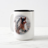 Voor altijd in mijn hart tweekleurige koffiemok (Voorkant links)