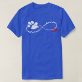 Voor altijd in mijn hartendog Pawprint Infinity T-shirt (Design voorkant)