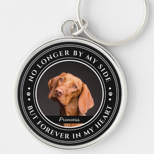 Voor altijd in mijn hartfoto Keepasj Pet Memorial Sleutelhanger (Voorkant)