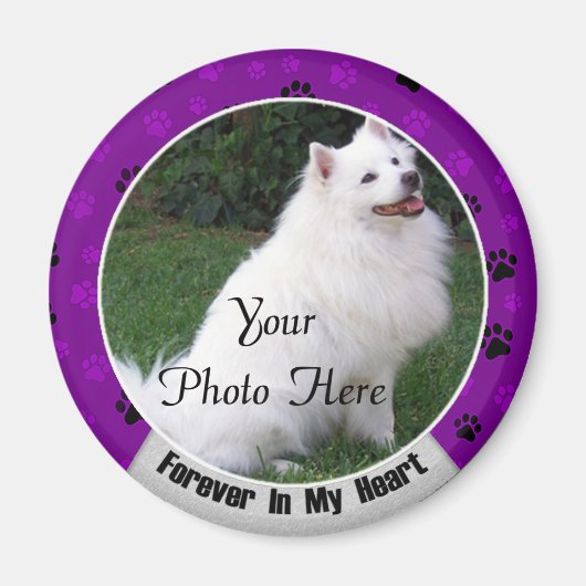 Voor altijd in mijn harthond of kat-herdenking magneet (Voorkant)