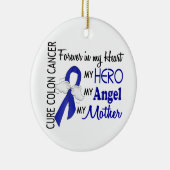 Voor altijd in mijn hartmoeder Colon kanker Keramisch Ornament (Rechts)