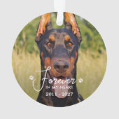 Voor altijd in mijn Heart Custom Pet Dog Photo Mem Ornament (achterkant)