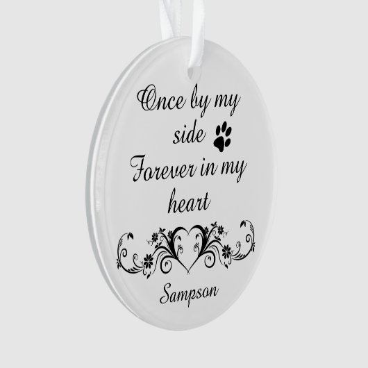 Voor altijd in mijn hoofd Gepersonaliseerd Pet Her Ornament (voorkant)