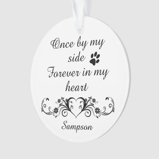 Voor altijd in mijn hoofd Gepersonaliseerd Pet Her Ornament (voorkant)