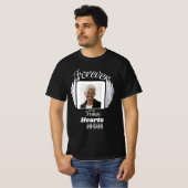 Voor altijd in ons hart, aangepast gedenkteken t-shirt (Voorkant volledig)