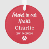 Voor altijd in ons hart Aangepaste foto-toetsenbor Ornament (achterkant)