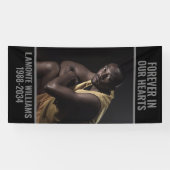 Voor altijd in ons hart, aangepaste fotograaf, geb spandoek (Horizontaal)