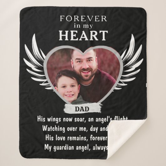 Voor altijd in ons hart Angel Memorial Keepsake So Sherpa Deken (Voorkant)