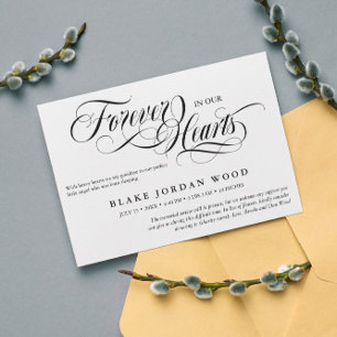 Voor altijd in ons hart Baby Memorial Aankondiging