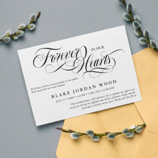 Voor altijd in ons hart Baby Memorial Aankondiging