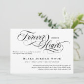 Voor altijd in ons hart Baby Memorial Aankondiging (Staand voorkant)