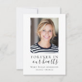 Voor altijd in ons hart | Begrafenis Bedankkaart (Voorkant)
