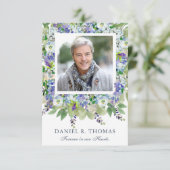 Voor altijd in ons hart begrafenis bedankkaarten kaart (Staand voorkant)