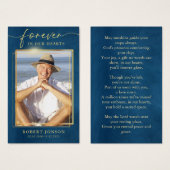 Voor altijd in ons hart begrafenis foto gebed visitekaartje (Voorkant /achterkant)