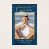 Voor altijd in ons hart begrafenis foto gebed visitekaartje (Voorkant)