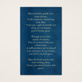 Voor altijd in ons hart begrafenis foto gebed visitekaartje (Achterkant)