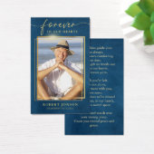 Voor altijd in ons hart begrafenis foto gebed visitekaartje (Bureau)