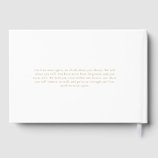 "Voor altijd in ons hart" begrafenis Gastenboek (Achterkant)