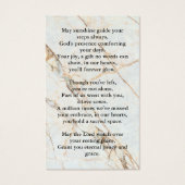 Voor altijd in ons hart begrafenis gebed Kaart (Achterkant)